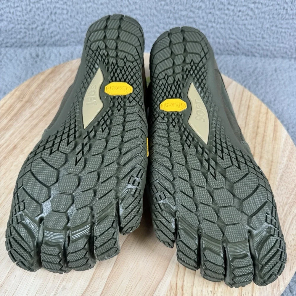 Vibram V-Trek Mens 44 US 10.5/11 Military Dark Grey Wool Blend Hiking Barfoot